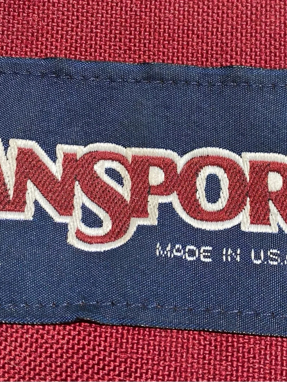 Vintage 90’s JanSport Suede Bottom Burgundy Backpack W/ Waist Strap USA Made